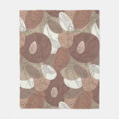 Mocha Hibiskus Botanical Harmony Medium Fleecedecke (Vorderseite)