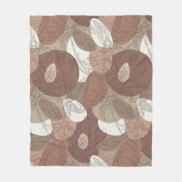 Mocha Hibiskus Botanical Harmony Medium Fleecedecke