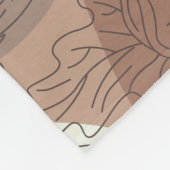Mocha Hibiskus Botanical Harmony Medium Fleecedecke (Ecke)