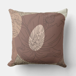 Mocha Hibiskus Botanische Harmonie für Set Kissen