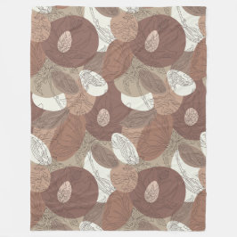 Mocha Hibiskus Botanische Harmonie Groß Fleecedecke