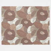 Mocha Hibiskus Botanische Harmonie Groß Fleecedecke (Vorderseite (Horizontal))