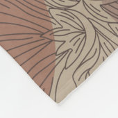 Mocha Hibiskus Botanische Harmonie Groß Fleecedecke (Ecke)