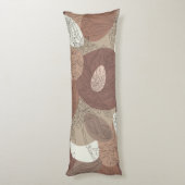 Mocha Hibiskus Botanische Harmonie Seitenschläferkissen (Rückseite (Vertikal))