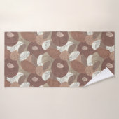 Mocha Hibiskus Botanische Harmonie Vorhang Badehandtuch (Badehandtuch)