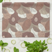 Mocha Hibiskus Botanische Harmonie Vorhang Geschirrtuch (Gefaltet)