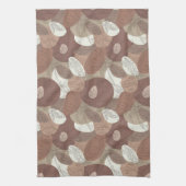 Mocha Hibiskus Botanische Harmonie Vorhang Geschirrtuch (Vertikal)