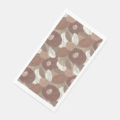 Mocha Hibiskus Botanische Harmonie Vorhang Serviette (Ecke)