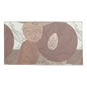 Mocha Hibiskus Botanische Harmonische Königsgröße Kissenbezug (Rückseite)