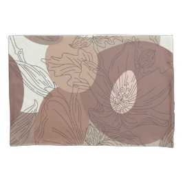 Mocha Hibiskus Botanische Harmonische Standardgröß Kissenbezug