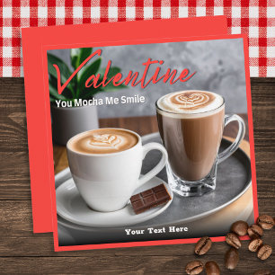 Mocha-Kaffee-Liebhaber Individueller Text Valentin Feiertagskarte