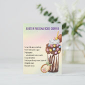 Mocha Kaffee Rezept Osterfrühling Postkarte (Stehend Vorderseite)
