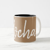 Mocha-Kaffeeliebhaber Typografie Zweifarbige Tasse (VorderseiteRechts)