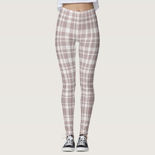 Mocha Kariert Women's Leggings (Vorderseite)