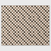 Mocha Karo Charme Geschenkpapier (Flach)