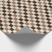 Mocha Karo Charme Geschenkpapier (Ecke)