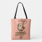 Mocha Kurz Friedlich Bird Tasche (Rückseite)