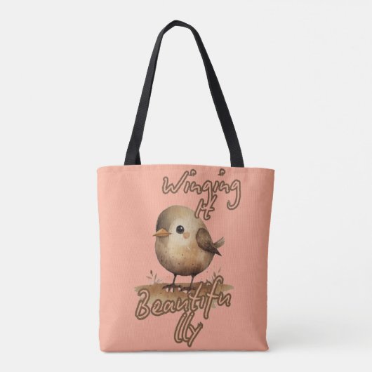Mocha Kurz Friedlich Bird Tasche (Rückseite)