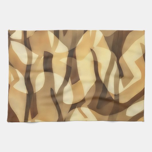 Mocha-Latte-Braun-abstrakt-künstlerisches Handtuch (Horizontal)