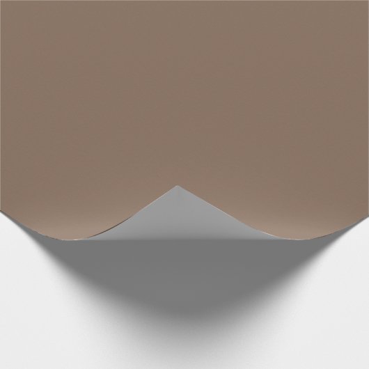 Mocha Latte Brown, erdneutrale Solid-Farbe Geschenkpapier (Ecke)