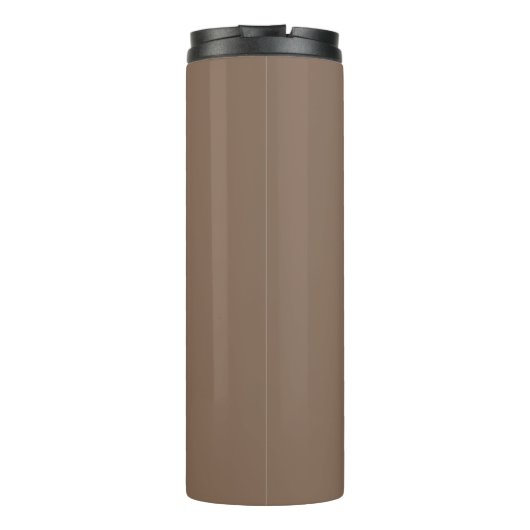 Mocha Latte Brown, erdneutrale Solid-Farbe Thermosbecher (Rückseite)