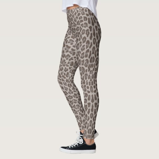 Mocha Leopard Print Women's Leggings (Links)