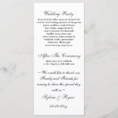 Mocha lovebirds Hochzeitsprogramm Programm (Rückseite)