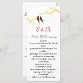 Mocha lovebirds Hochzeitsprogramm Programm (Vorne/Hinten)