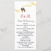 Mocha lovebirds Hochzeitsprogramm Programm (Vorderseite)