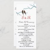 Mocha lovebirds Hochzeitsprogramm Programm (Vorne/Hinten)