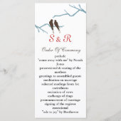 Mocha lovebirds Hochzeitsprogramm Programm (Vorderseite)