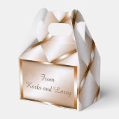 Mocha Marble Gable Favor Box Geschenkschachtel (Rückseite)