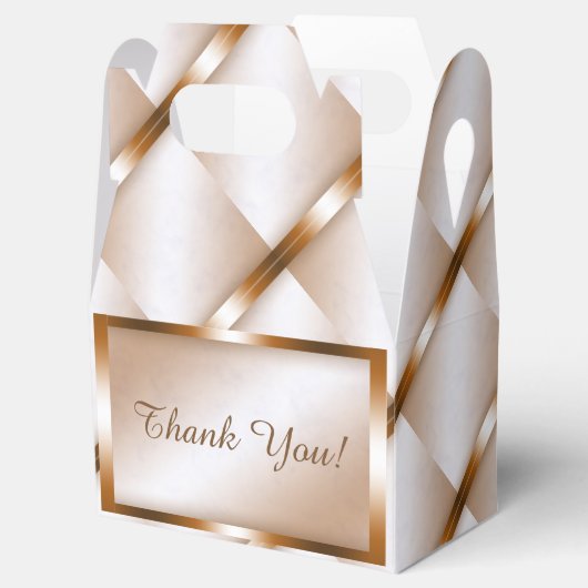 Mocha Marble Gable Favor Box Geschenkschachtel (Geöffnet)