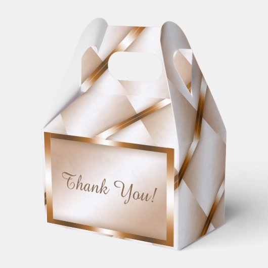 Mocha Marble Gable Favor Box Geschenkschachtel (Vorderseite)