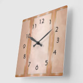 Mocha Marble Panels Quadratische Wanduhr (Winkel)