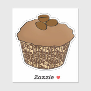 Mocha / Mattierter Kaffee Kuchen, Spitzen Hintergr Aufkleber