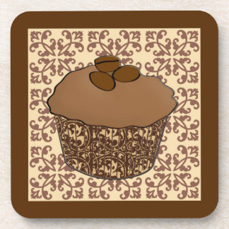 Mocha / Mattierter Kaffee Kuchen, Spitzen Hintergr Getränkeuntersetzer