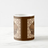 Mocha / Mattierter Kaffee Kuchen, Spitzen Hintergr Kaffeetasse (Mittel)