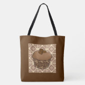 Mocha / Mattierter Kaffee Kuchen, Spitzen Hintergr Tasche (Rückseite)