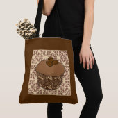 Mocha / Mattierter Kaffee Kuchen, Spitzen Hintergr Tasche (Von Nahem)
