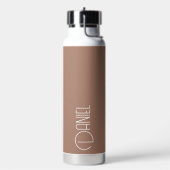 Mocha Moderne Typografie Personalisiert Trinkflasche (Links)