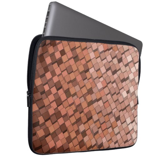 Mocha Mousse 3D Cube Pattern Laptop-Sieb Laptopschutzhülle (Vorne Rechts)