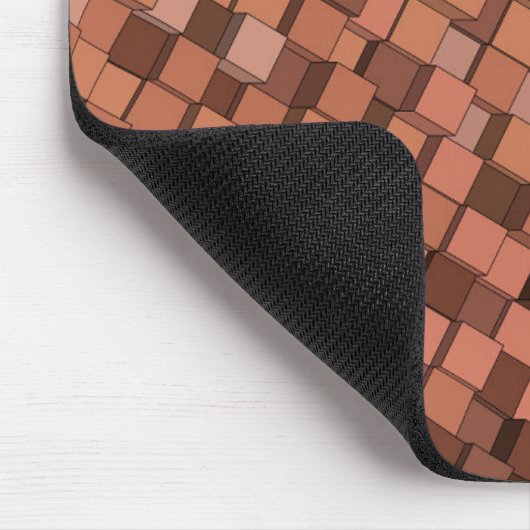 Mocha Mousse 3D Cube Pattern Mousepad (Ecke)
