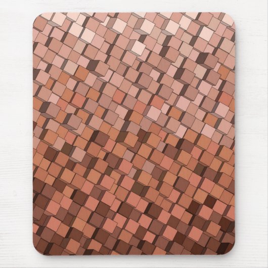 Mocha Mousse 3D Cube Pattern Mousepad (Vorne)