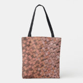Mocha Mousse 3D Cube Pattern Tote Bag Tasche (Rückseite)