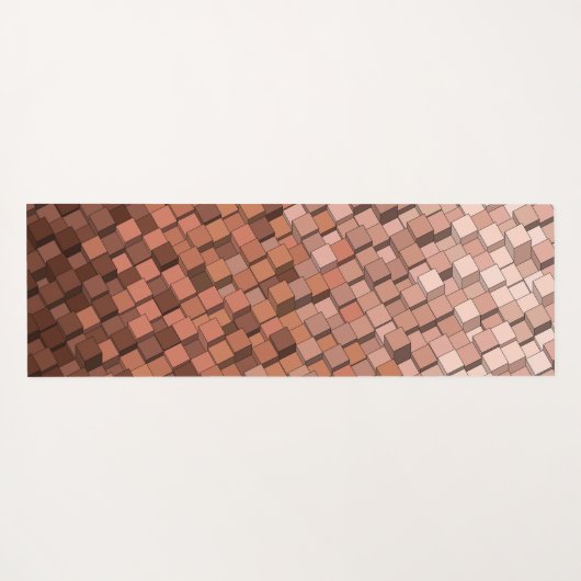 Mocha Mousse 3D Cube Pattern Yoga Mat Yogamatte (Rückseite (Horizontal))