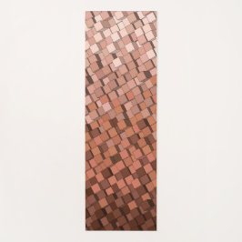Mocha Mousse 3D Cube Pattern Yoga Mat Yogamatte