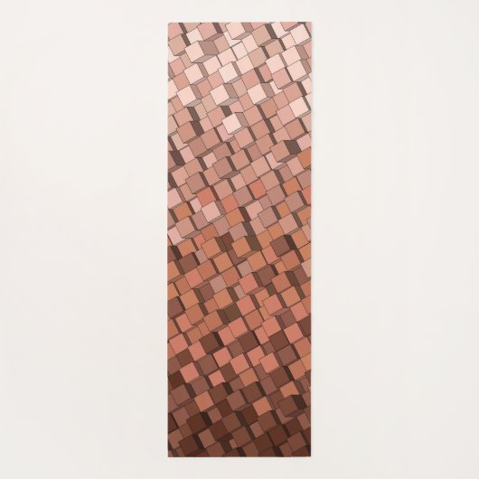 Mocha Mousse 3D Cube Pattern Yoga Mat Yogamatte (Rückseite)
