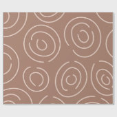 Mocha Mousse Abstrakt handGezeichnet Doodle Circle Geschenkpapier (Flach)