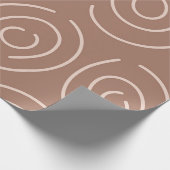 Mocha Mousse Abstrakt handGezeichnet Doodle Circle Geschenkpapier (Ecke)